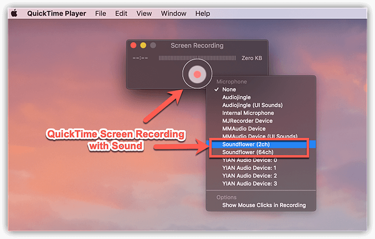 quicktime recording for mac no sound